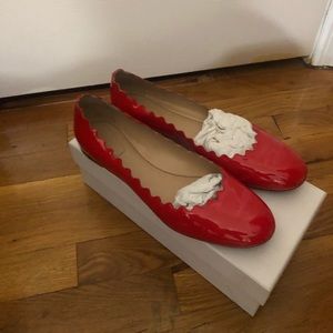 Chloe Red ballerina shoes
